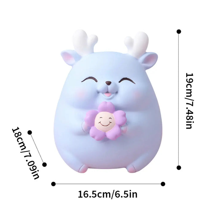 Adorable Cartoon Cow Coin Bank - Cute Vinyl Money Box for Kids - Fun Savings Jar