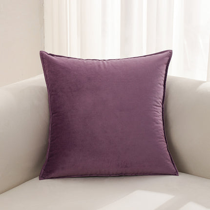 Dutch Velvet Throw Pillow Cover With Piped Trim Solid Color