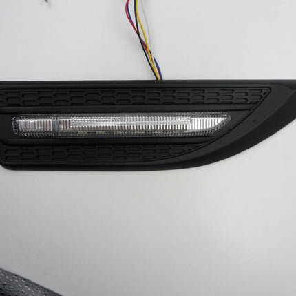 Car Fender Side LED Light Driving Lamp ABS PC 27.4x7x1.5cm Black White Silver