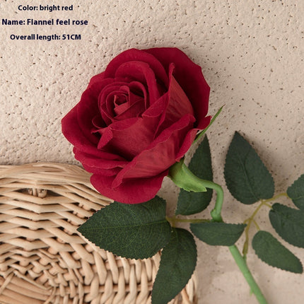 Peekaboo Studio Flannel Rose Artificial Flowers - Wedding & Home Decor