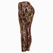 Bronze Snake Pattern High Waist Yoga Leggings