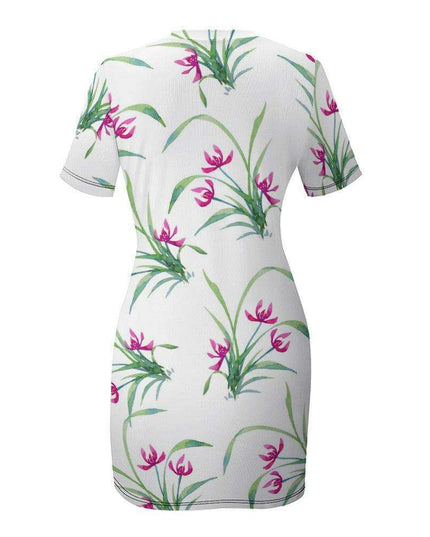 Chic Ivory Wrap Mini Dress with a Stylish Fit