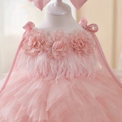 Peekaboo Studio One Year Old Flower Girl Dress - Elegant & Floral Desi