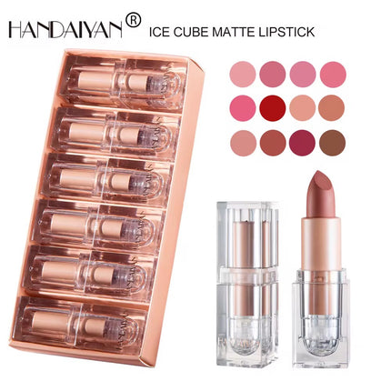 Peekaboo Studio Ice Lipstick Set of 6 - Long-lasting, Vibrant Colors