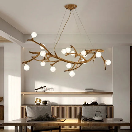 Restaurant Chandelier Decorative Tree Branch Lights Zen Japanese Wabi-