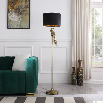 Room & Decor 64.5" Golden Peacock Floor Lamp - Elegant Design & Durabl