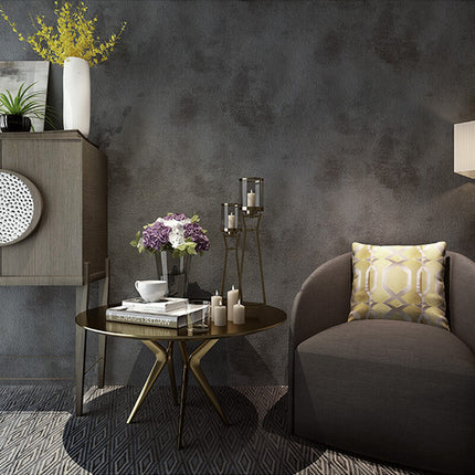 Peekaboo Studio Concrete Effect Dark Grey Wallpaper - Industrial Desig
