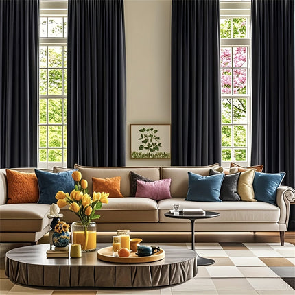 Luxury Wrinkle FREE Faux Suede Curtain