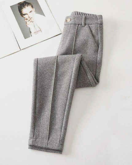 Cozy Chic Women's Velvet Harem Pants for Winter