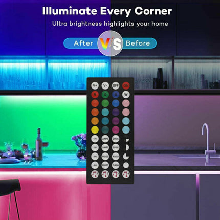 BRAND NEW 5050 RGB LED Strip Bluetooth Remote Lights TV Back Lights Fo
