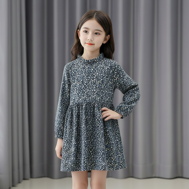 Children's Cotton Dress Korean Style Spring And Autumn