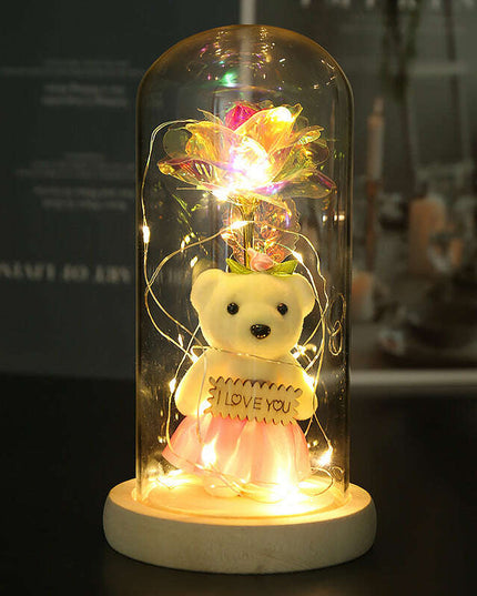 Colorful Gold Foil Flower Color GoldWith Lights Christmas Gift