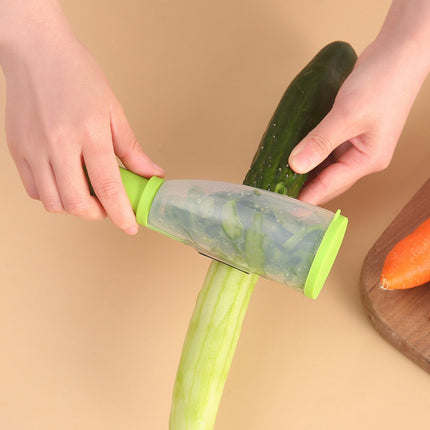 Grass Green Plastic And Stainless Steel Vegetable Fruit Peeler Knife