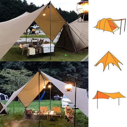 Peekaboo Studio Adjustable Steel Tent Poles - 2x200cm Telescopic Desig