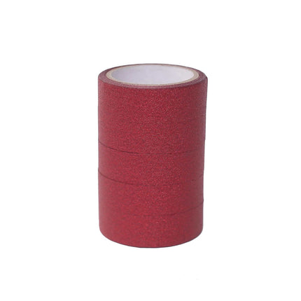 AliKopy 5 Pack Burgundy Glitter Washi Tape - 0.5"x5 Yards, DIY Craft