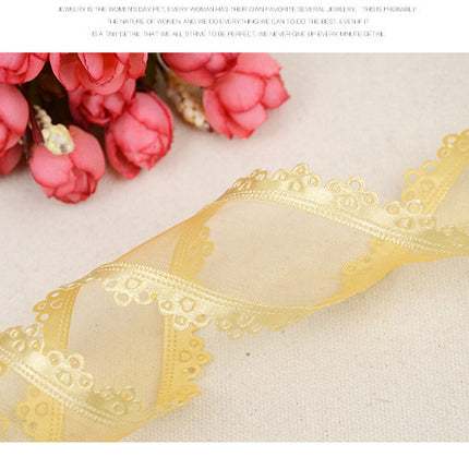 Peekaboo Studio Ultrasonic Mesh Lace Ribbon - Durable Polyester Materi