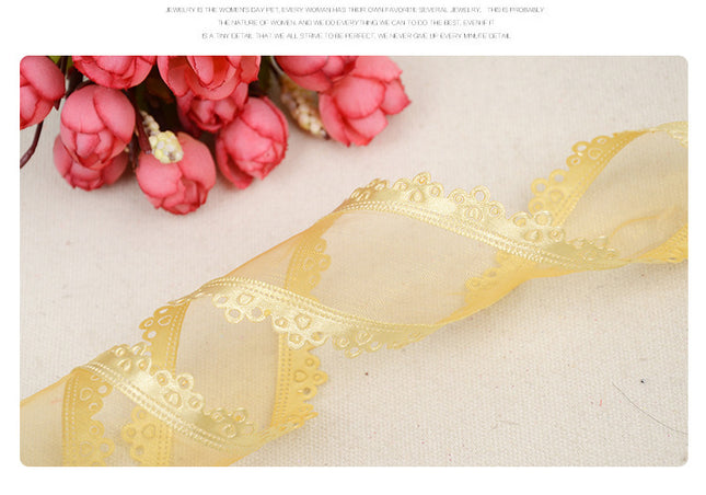 Peekaboo Studio Ultrasonic Mesh Lace Ribbon - Durable Polyester Materi