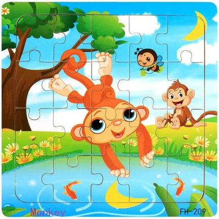 Montessori Interactive 3D Wooden Puzzle - Engaging Learning Toy for Young Adventurers