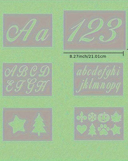 Creative Alphabet and Number Stencils Kit - 45 Sheets for Artistic Face Albums, Painting, and Graffiti Projects