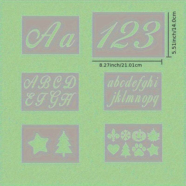 Creative Alphabet and Number Stencils Kit - 45 Sheets for Artistic Face Albums, Painting, and Graffiti Projects