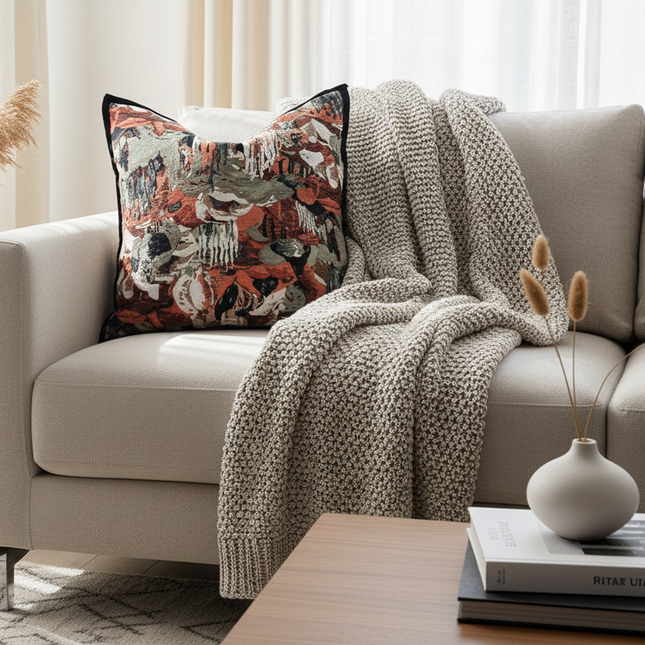 Retro Green Pillowcase That Combines Mid-century Modern Luxury With A