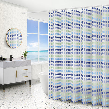 Waterproof PEVA Shower Curtain – Geometric Print, 11 Designs, 9 Sizes