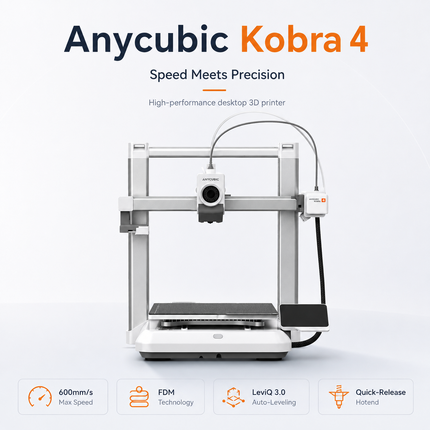 3D Printer — 600mm/s, FDM, Up to 4-Colour Printing
