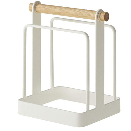 Japanese Chopping Board Draining Kitchen Desktop Storage Rack White Iron Art