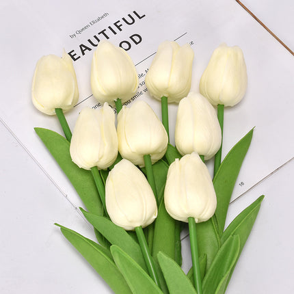Peekaboo Studio Mini PU Tulip Artificial Flower - Realistic Design, Du