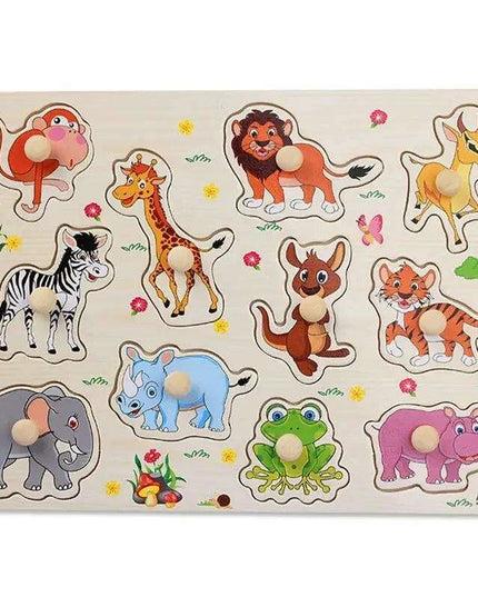 Interactive Montessori Wooden Puzzle Set - Fun Learning Toy for Early Childhood Development