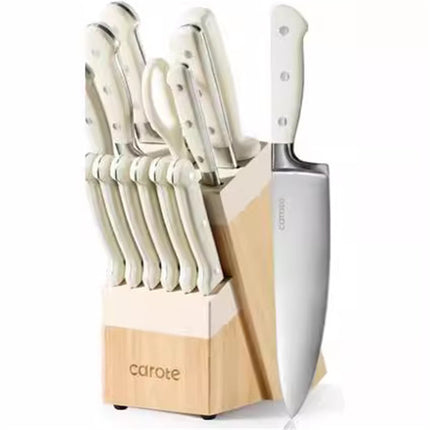 White Handle Stainless Steel Chef Knife 20cm Blade - 3Cr Series