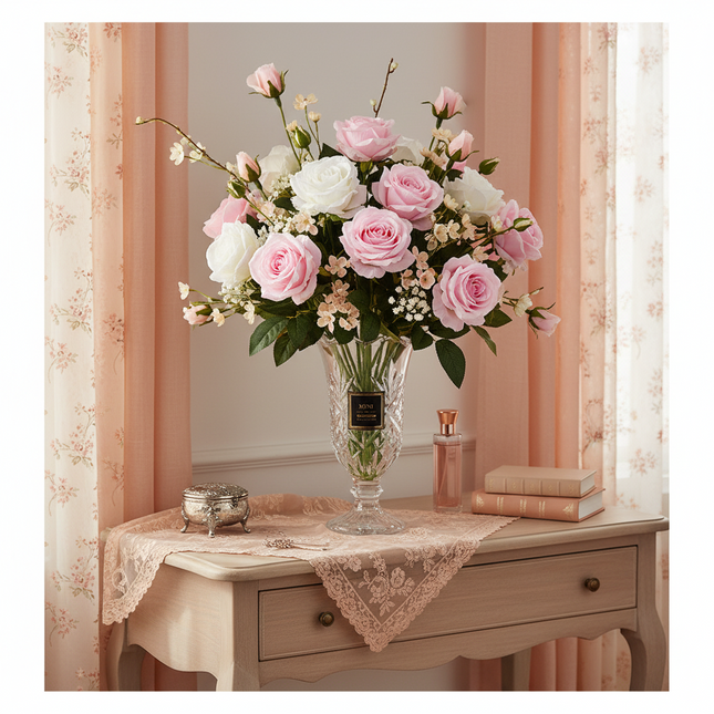 Peekaboo Studio Flannel Rose Artificial Flowers - Wedding & Home Decor