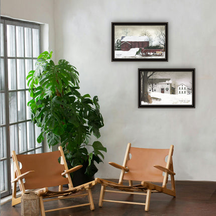 Billy Jacobs 2-Piece Christmas Family Wall Art - Black Framed Prints