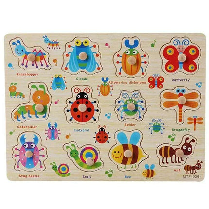 Interactive Montessori Wooden Puzzle Set - Fun Learning Toy for Early Childhood Development