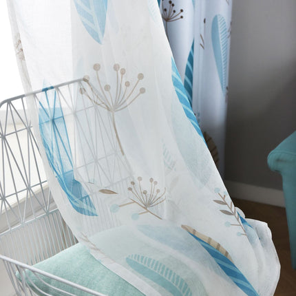 Peekaboo Studio Nordic Leaf Curtain - Modern Shading for Bedroom & Liv