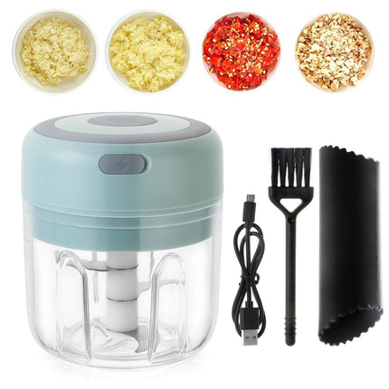 Compact Electric Garlic Chopper with Quick-Slice Technology and Adjustable Capacity