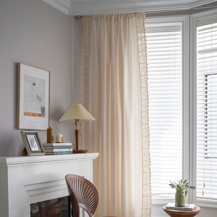 Peekaboo Studio Handmade Cotton Linen Semi-Transparent Partition Curta