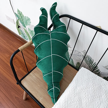 Peekaboo Studio Tropical Plant Leaves Pillow - Soft Fabric & Vibrant D