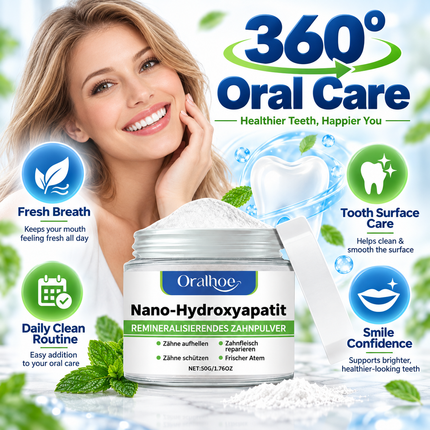 Winter Whitening Tooth Powder – 10% Hydroxyapatite, Enamel Repair & Cool Mint