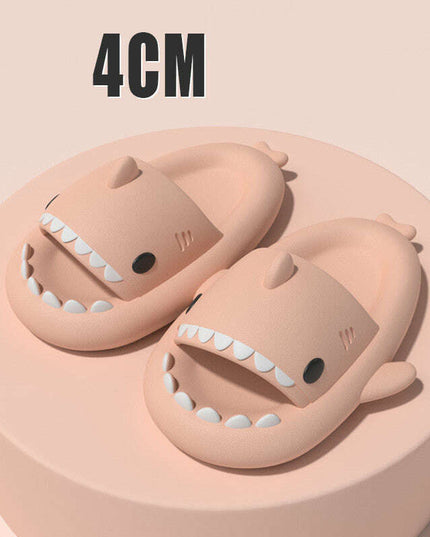 Adult's Slippers Indoor Outdoor Funny Shark Cartoon