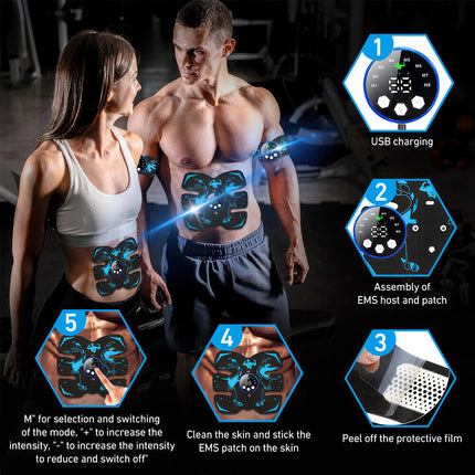 Peekaboo Studio EMS Abdominal Toning Belt - Muscle Stimulator & Fitnes