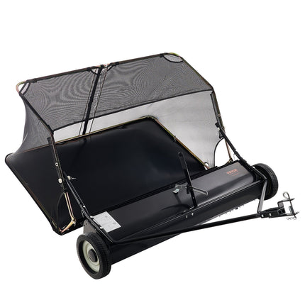VEVOR 52-Inch Tow-Behind Lawn Sweeper - 26 Cu.ft Capacity, Adjustable