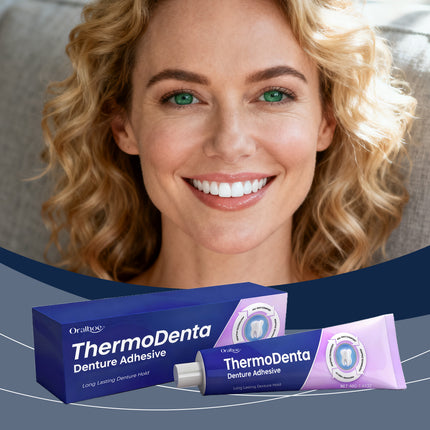 Très Elite Permanent Denture Adhesive - Strong Hold, Waterproof Formul