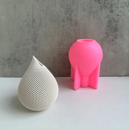 Water Drop Vase Silicone Mold For Candle Plaster And Baking