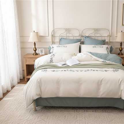 Silky Soft Embroidered Quilt Bedding