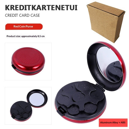 Peekaboo Studio Portable Euro Coin Storage Box with Built-in Mirror