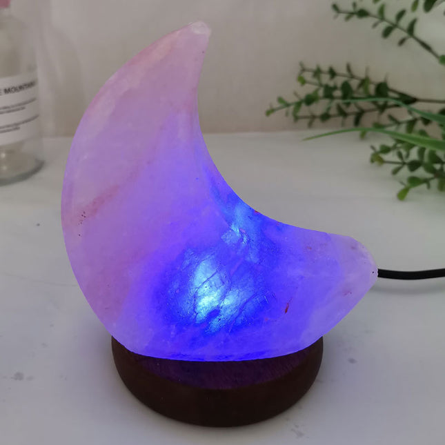 USB Color Changing Moon Light LED With Crystal Shade Night Lamp