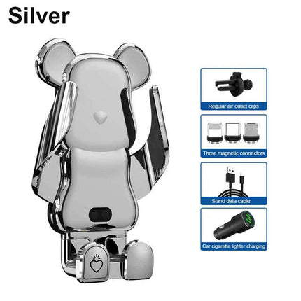 Innovative 15W Wireless Fast Charging Car Phone Mount - Mobile Device Holder for Auto Accessories