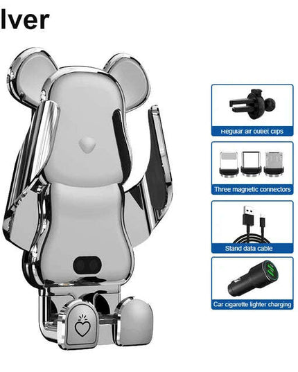Innovative 15W Wireless Fast Charging Car Phone Mount - Mobile Device Holder for Auto Accessories
