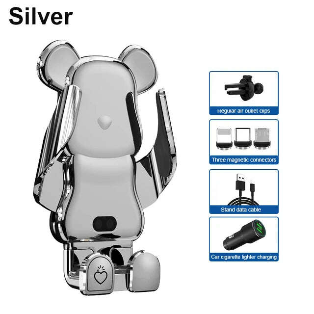 Innovative 15W Wireless Fast Charging Car Phone Mount - Mobile Device Holder for Auto Accessories